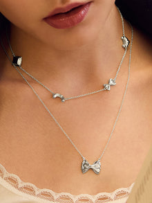 Food Party Charms Necklace | 5A Grade Cubic Zirconia | Silver Rhodium Plated Brass