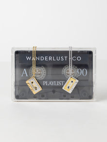 Cassette Necklace | 5A Grade Cubic Zirconia | 14K Gold Plated Brass