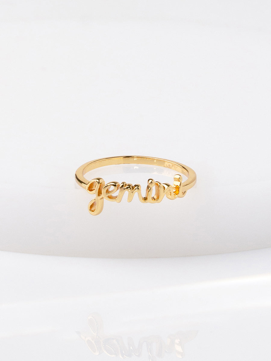 Gemini Ring | 14K Gold Plated Brass