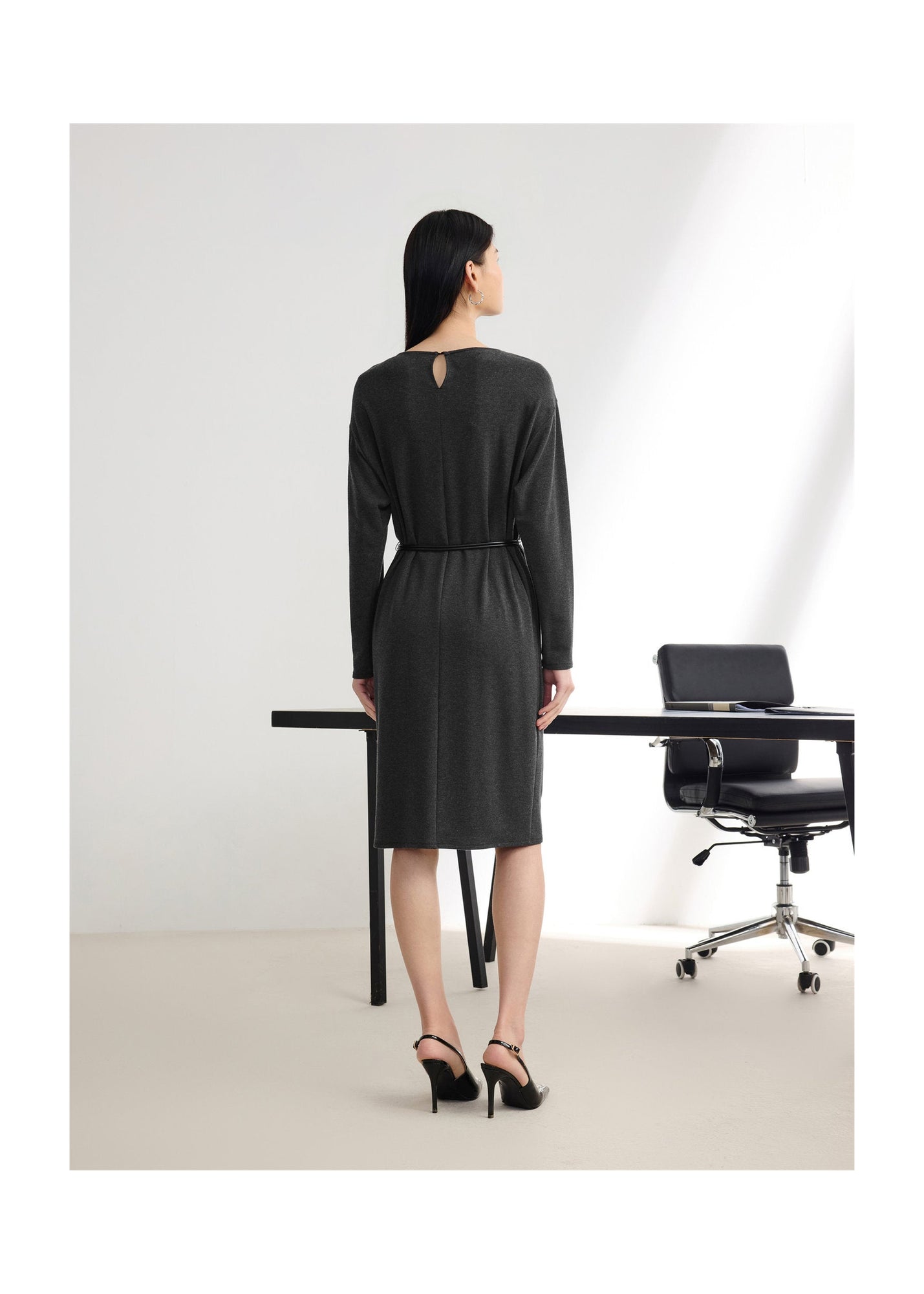 Warm Knit Dress | Gray