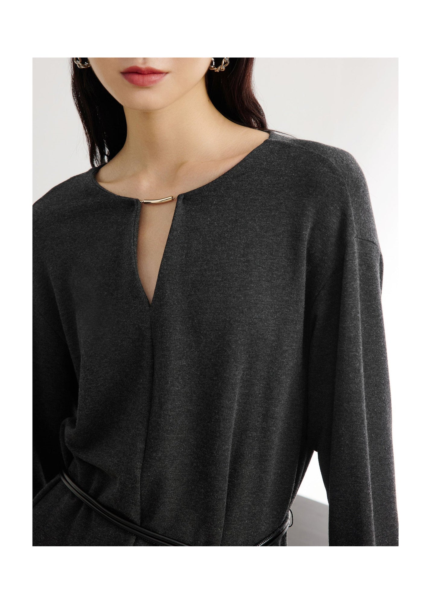 Warm Knit Dress | Gray