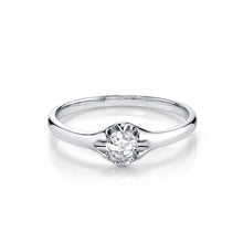 Women | White Diamond Buttercup Ring | 14k White Gold