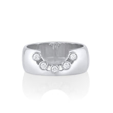 Women | White Diamond Selene Cigar Band | 14k White Gold