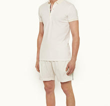 Whiteside O.B Stripe Organic Cotton Polo Shirt | White Sand