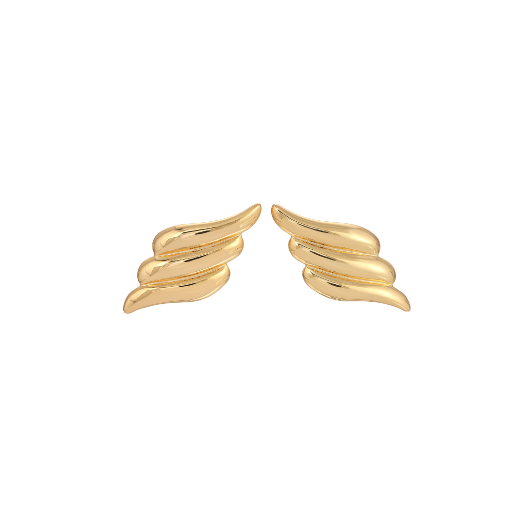 Wing Statement Earrings | Gold Plated