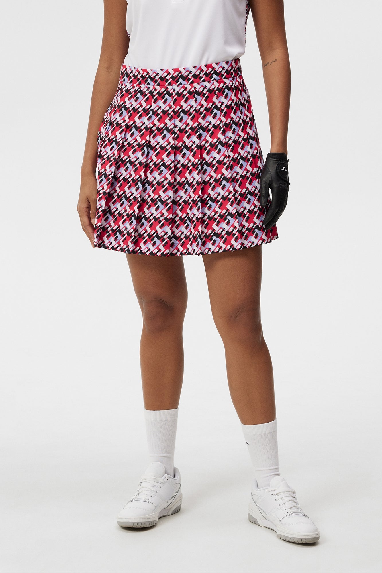 Women | Adina Print Skirt | JL Micro Bridge Rose Red