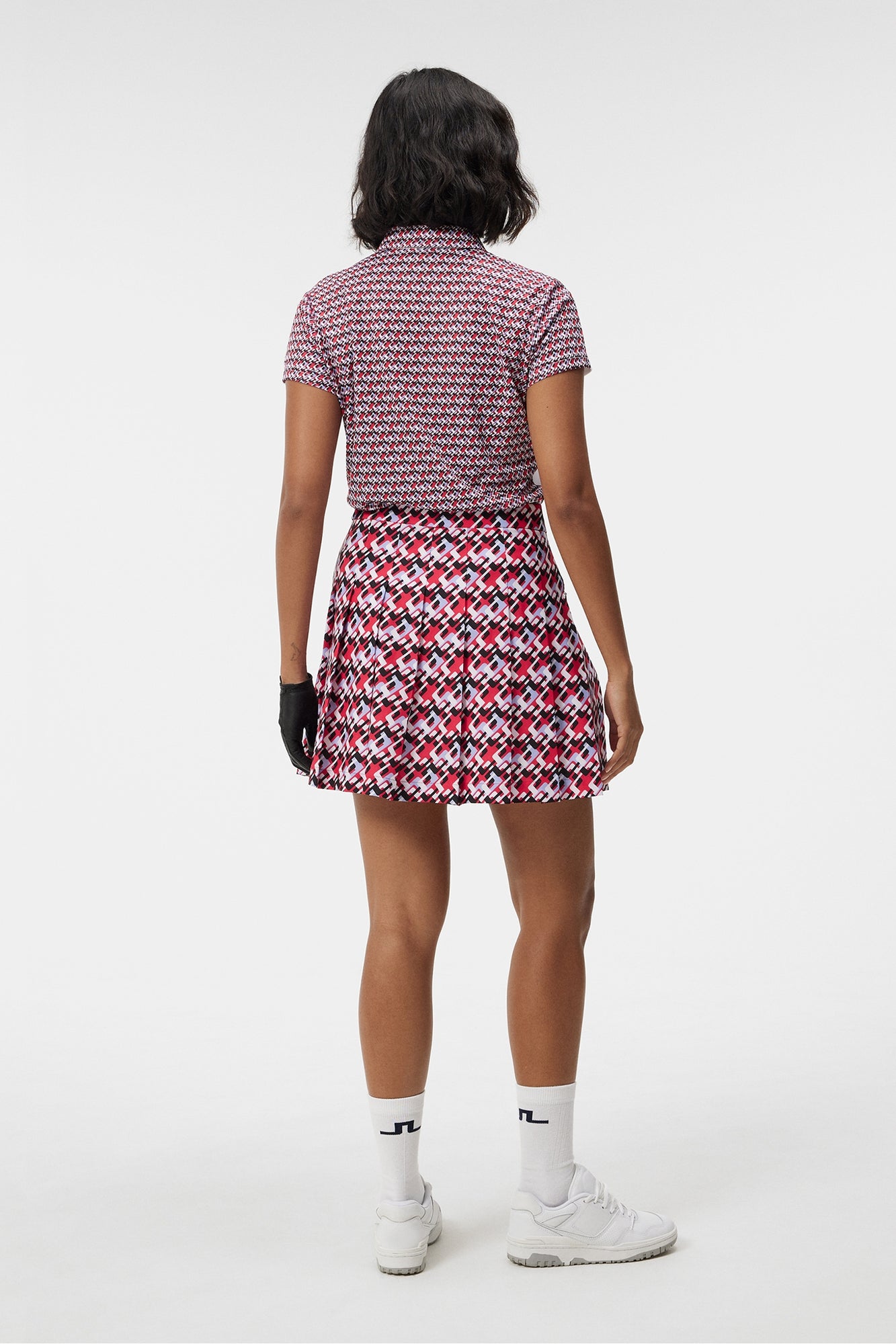 Women | Adina Print Skirt | JL Micro Bridge Rose Red