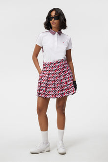 Women | Adina Print Skirt | JL Micro Bridge Rose Red