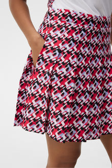 Women | Adina Print Skirt | JL Micro Bridge Rose Red