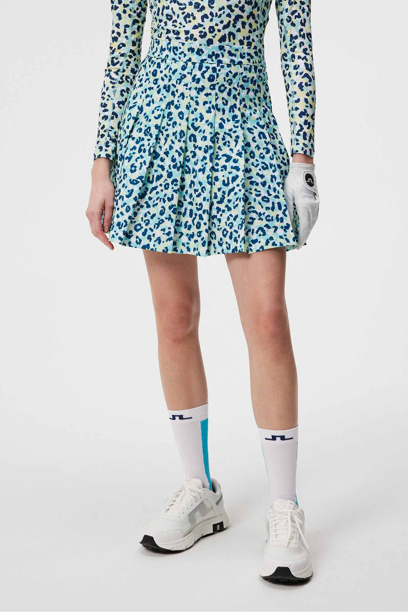 Women | Adina Print Skirt | Leopard Aruba Blue