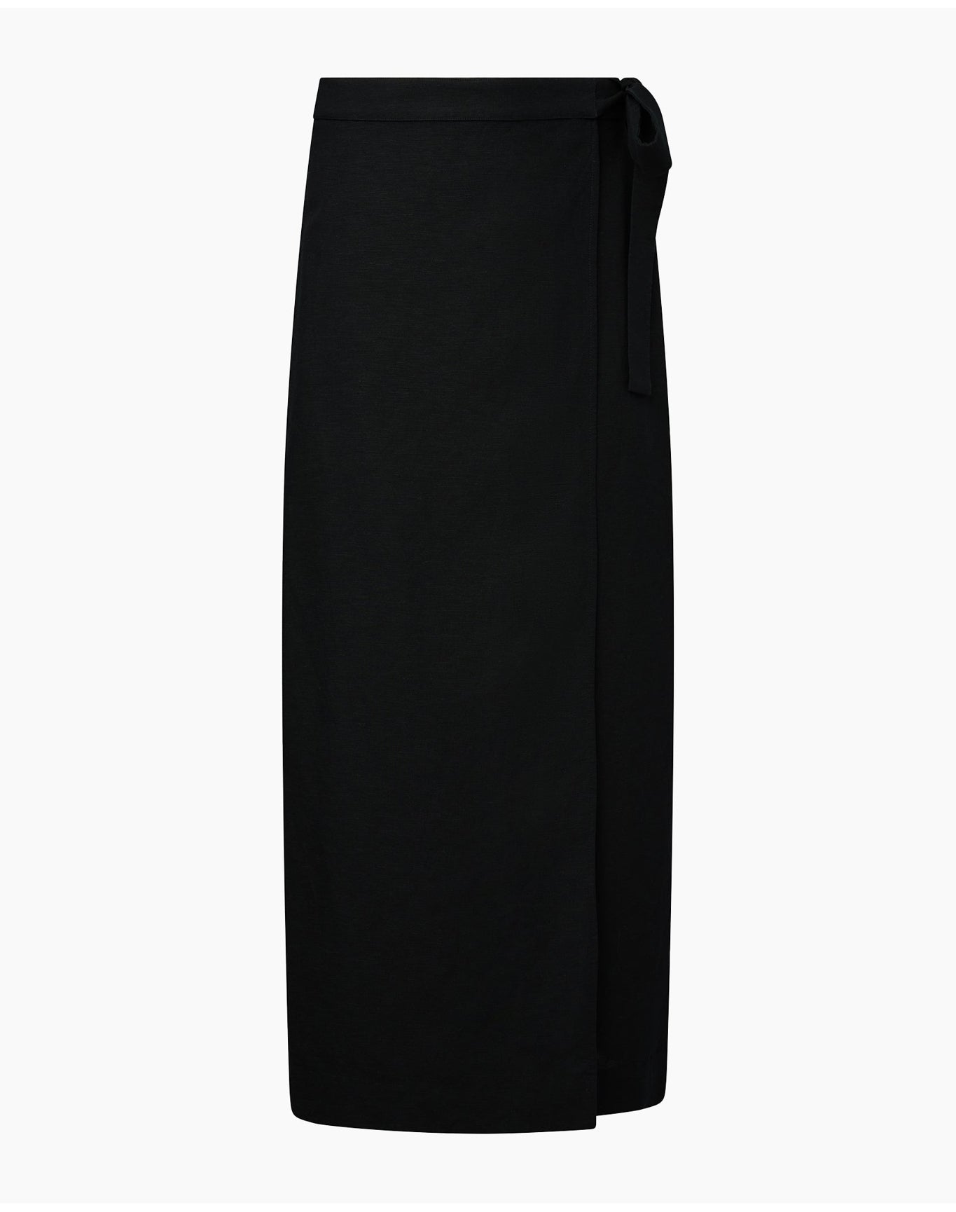 Women | Air Linen Maxi Wrap Skirt | Black