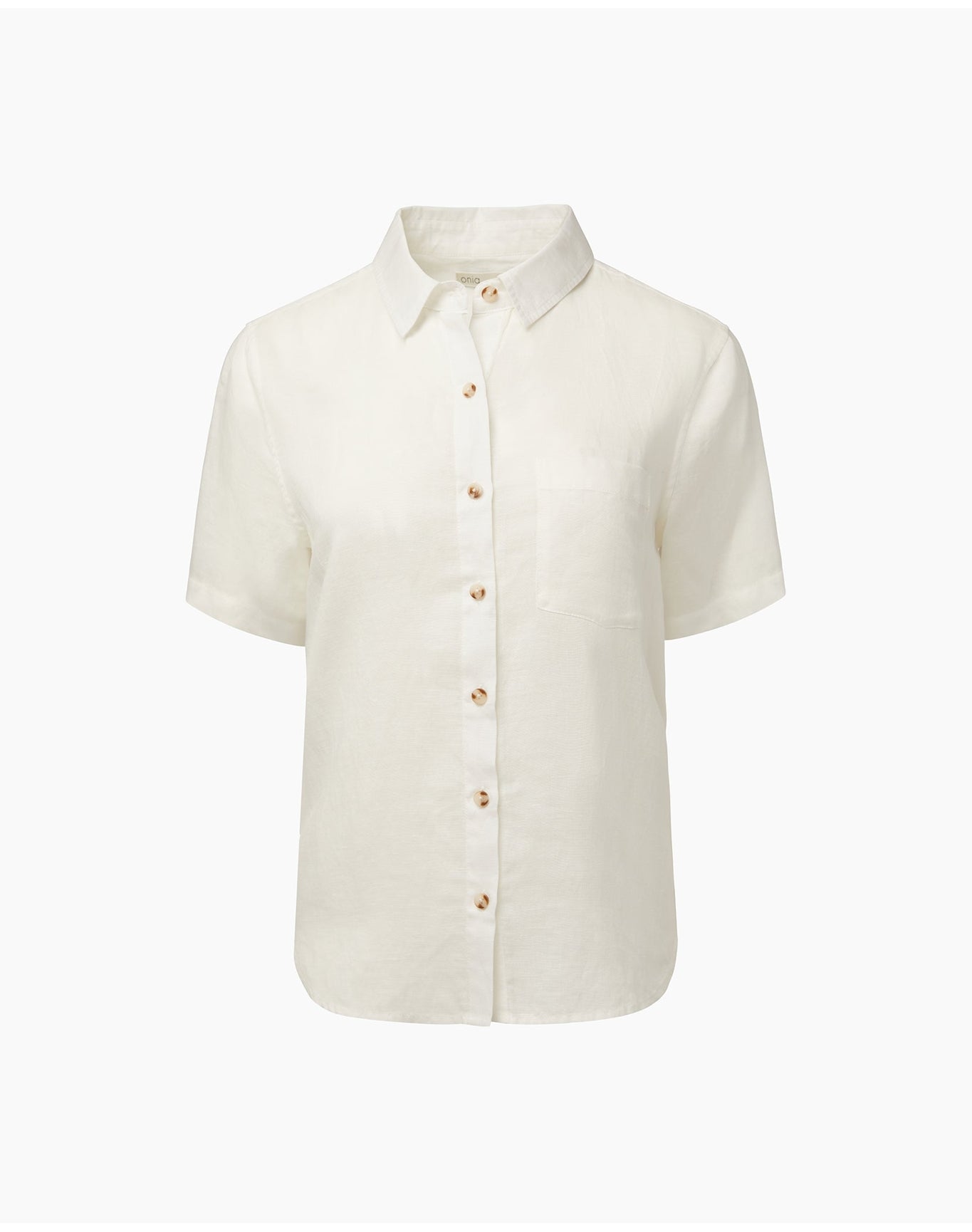 Women | Air Linen Short Sleeve Shirt | White