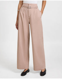 Women | Lyocell Paperbag Trouser | Warm Taupe