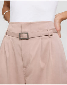 Women | Lyocell Paperbag Trouser | Warm Taupe