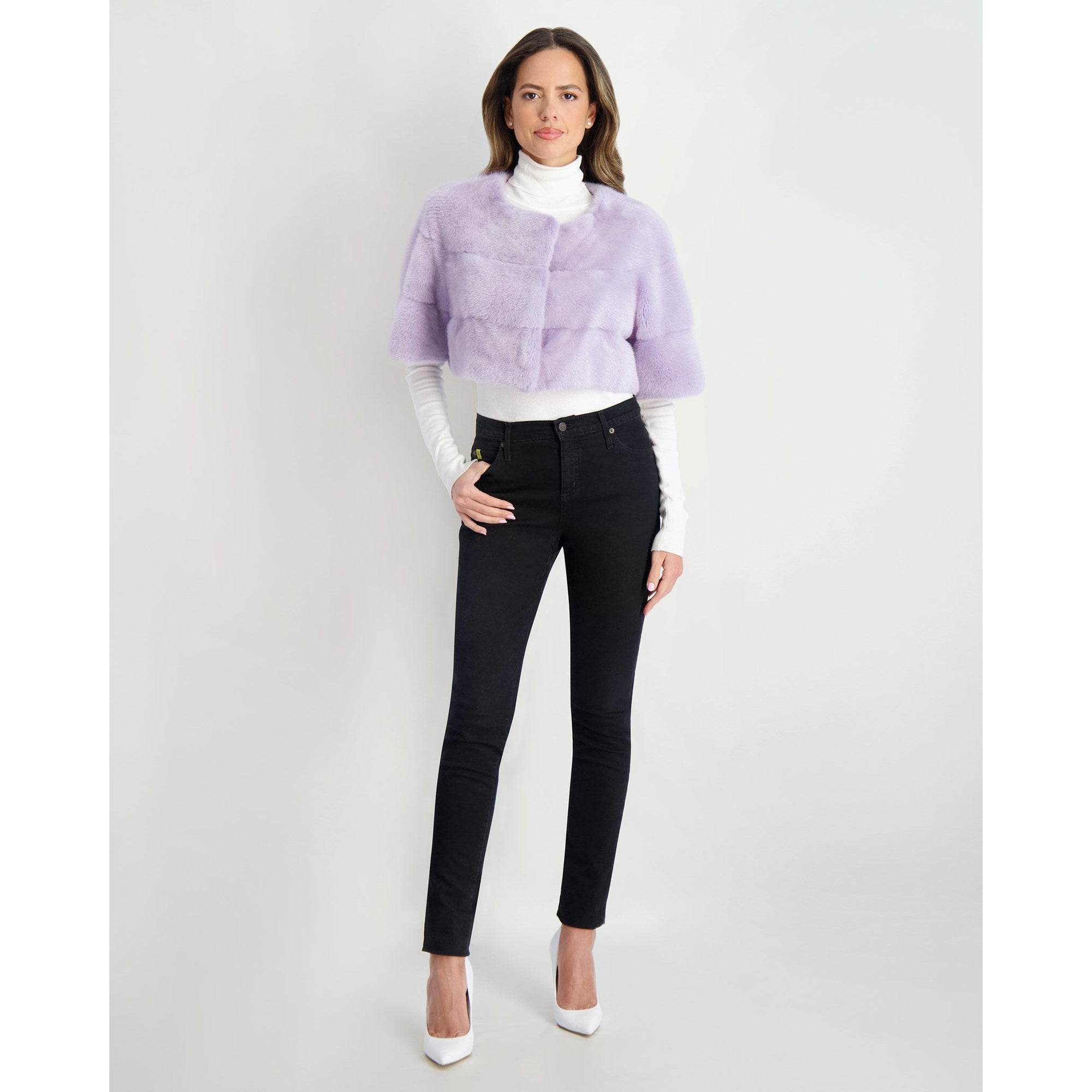 Women | Mink Bolero | Violet