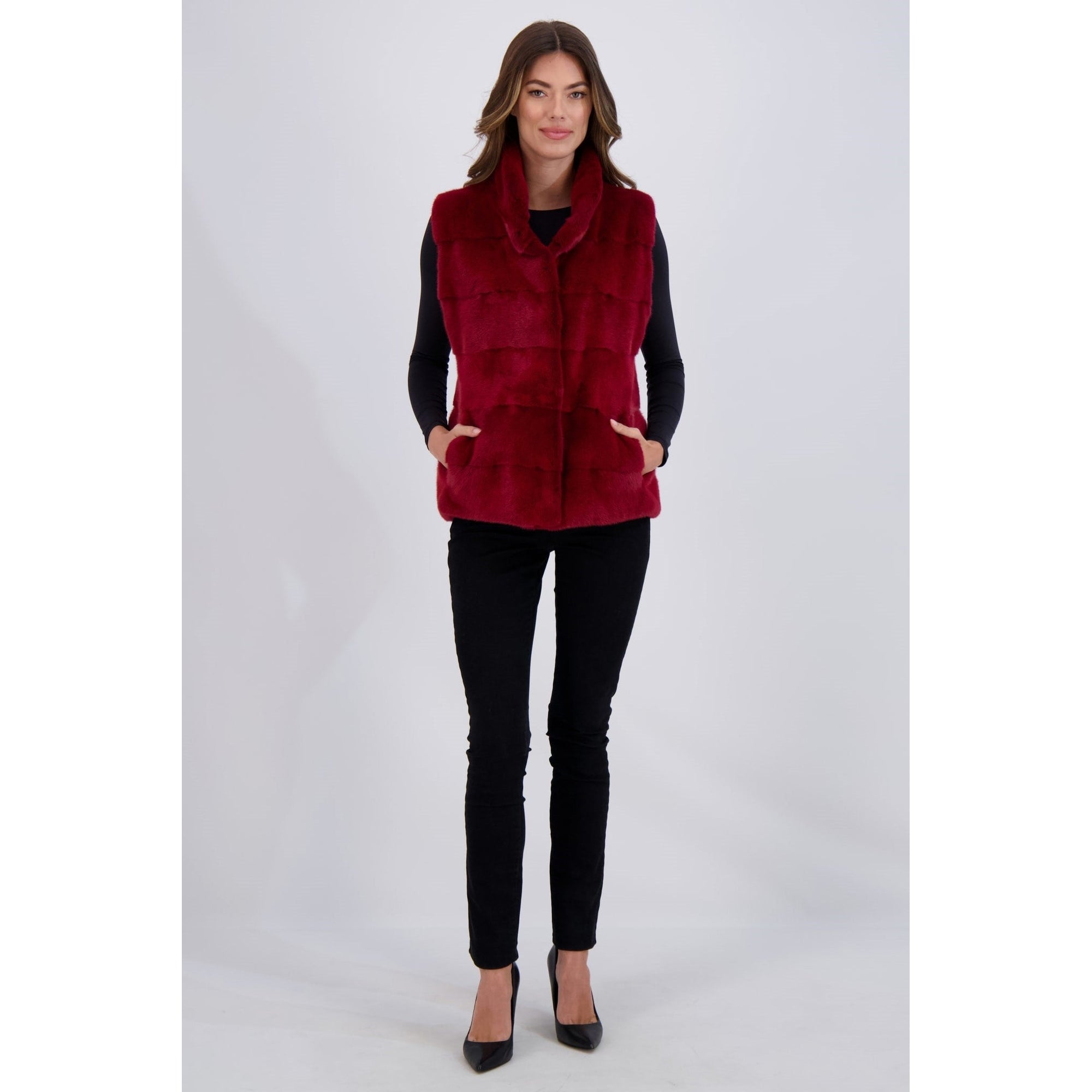 Women | Mink Vest | Rouge