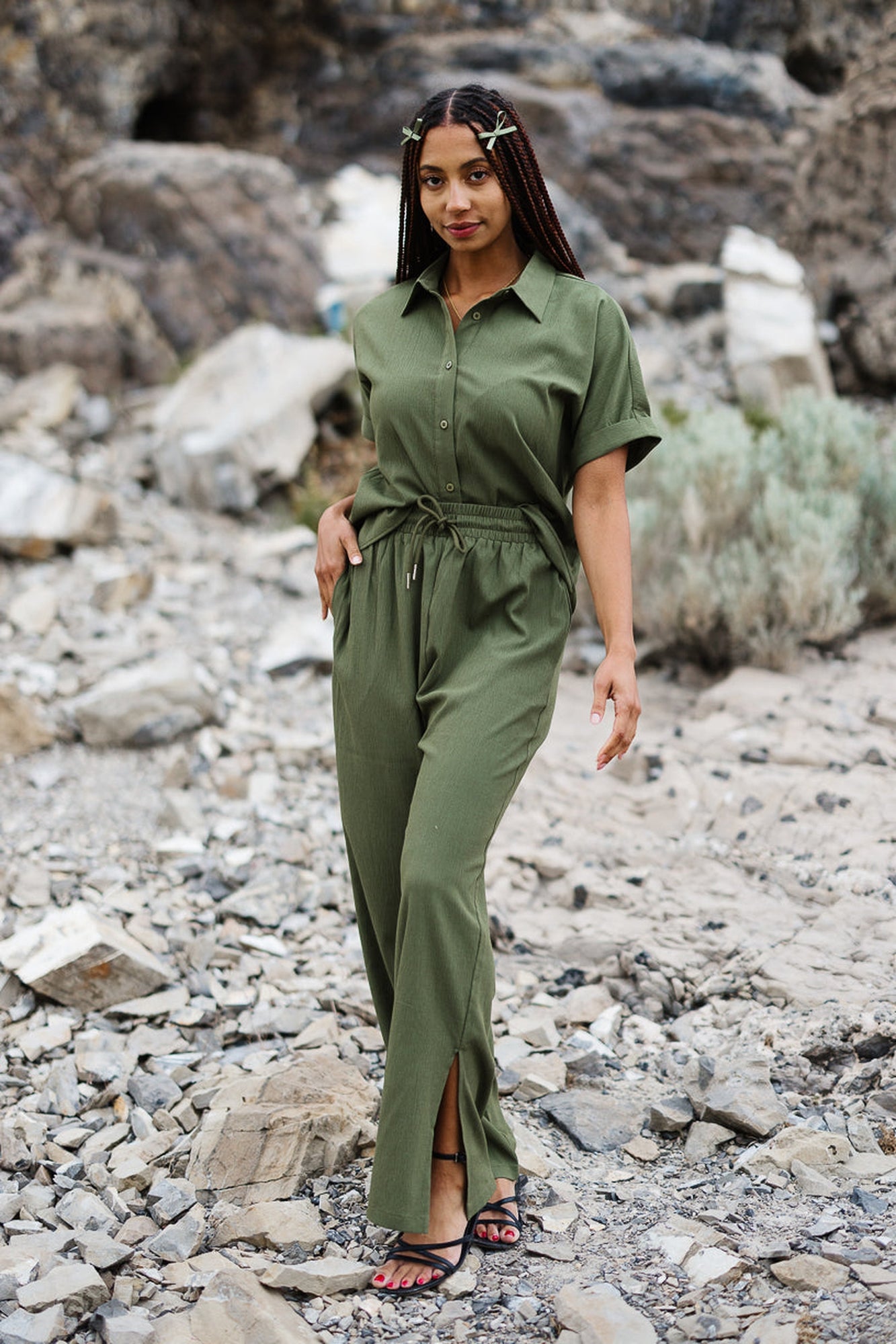 Women | Newport Blouse | Green