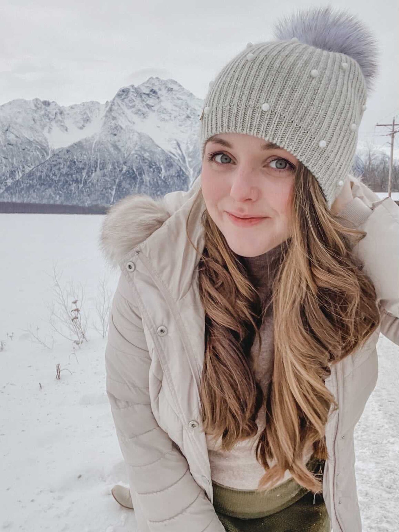Women | Pearl Angora Adult Hat | Gray