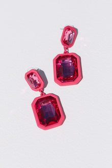 Women | Pink Jewel Earrings | Pink