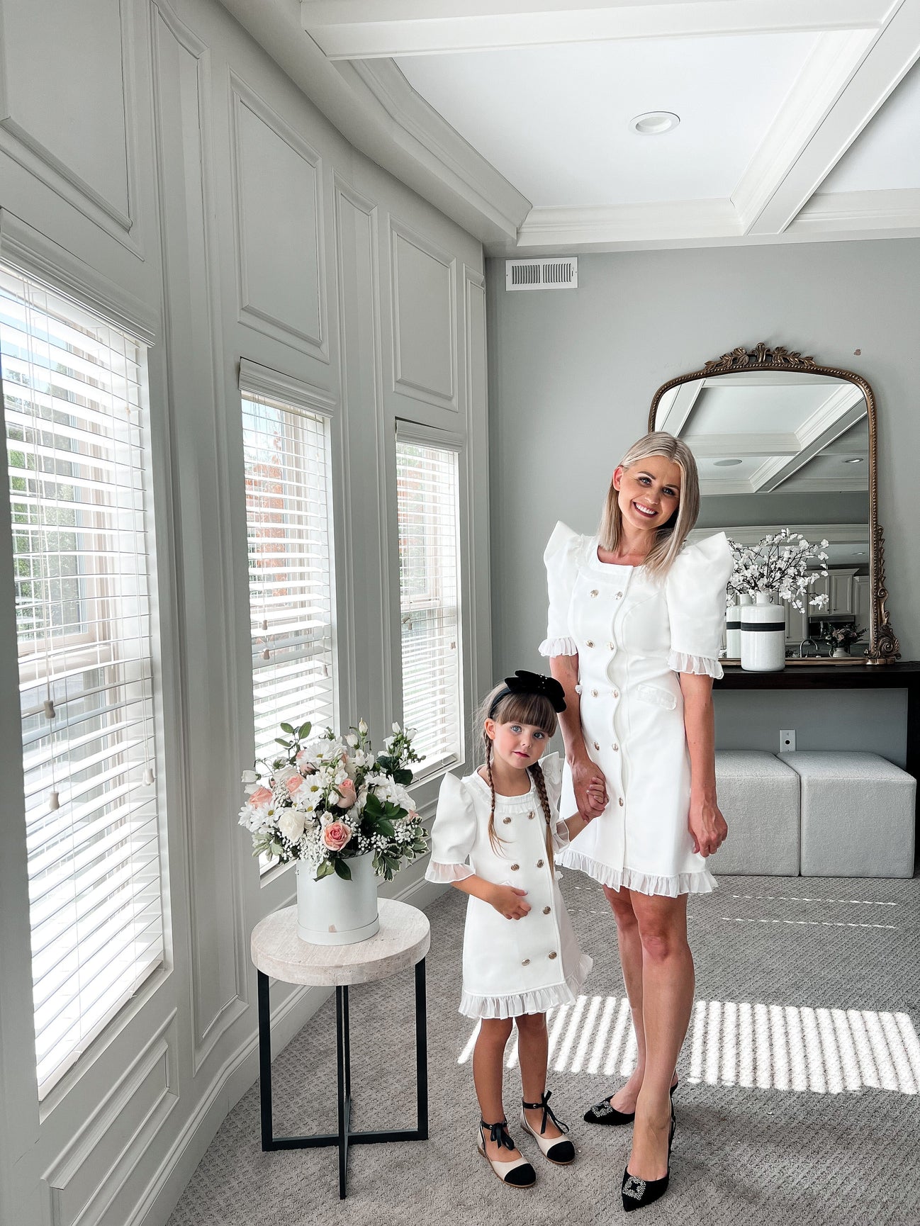 Women | Tuxedo Mom Dress | White