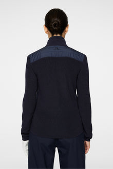 Women | Wren Knitted Hybrid Jacket | JL Navy
