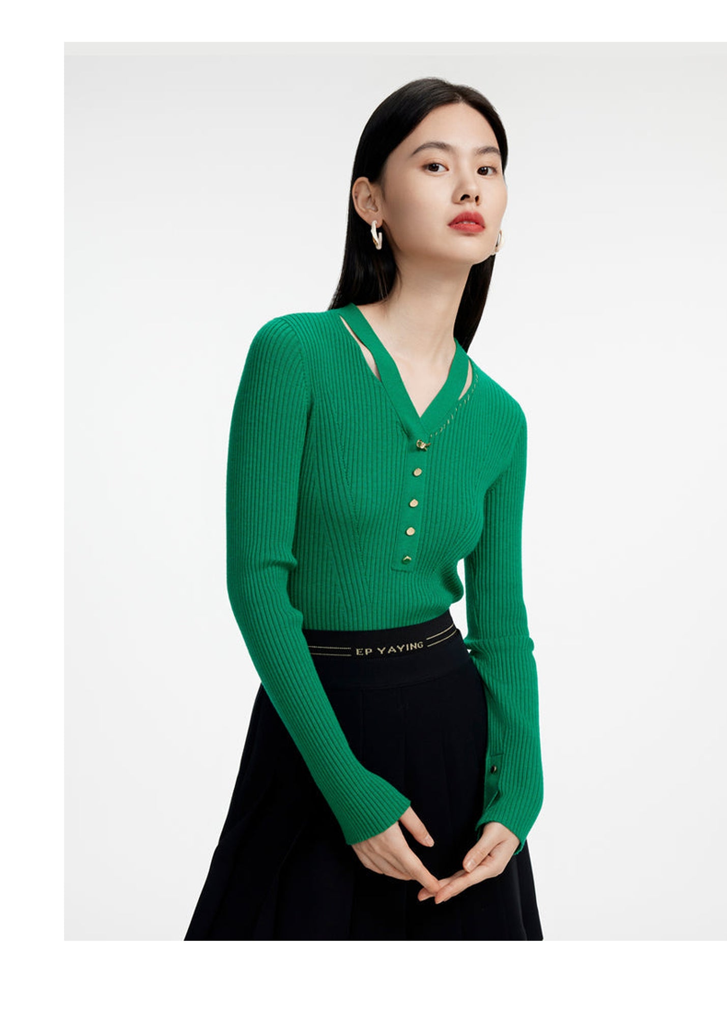Wool Knitted Sweater | Green
