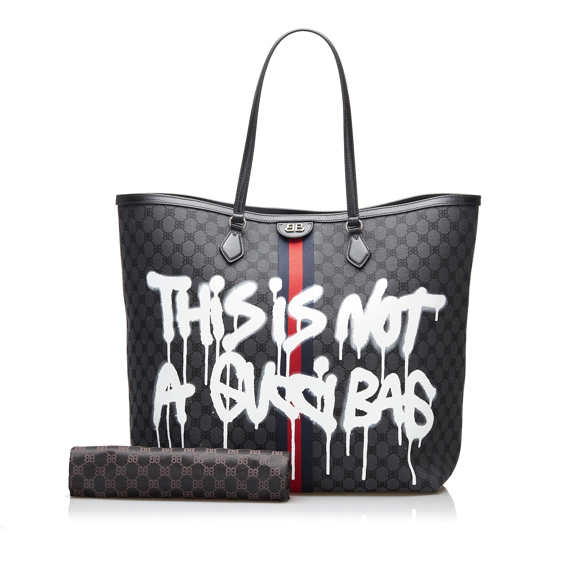 Balenciaga Pre-Owned The Hacker Project Graffiti BB Supreme Tote | Women | Black