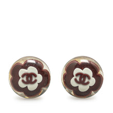 Chanel Pre-Owned Resin CC Flower Clip-On Earrings | Women | Red x Dark Red