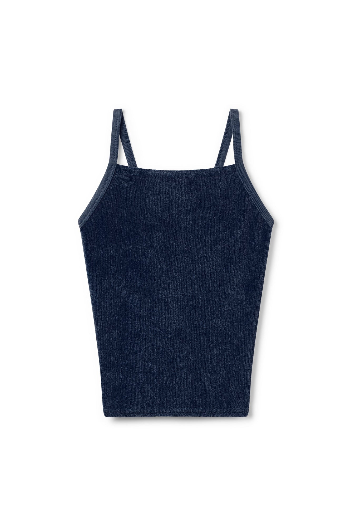 Women | Vintage Terry Laced-Back Crop Tank | Past Midnight