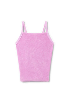Women | Vintage Terry Laced-Back Crop Tank | Violet