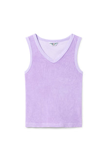 Women | Vintage Terry Fast Back V-Neck Tank | Lilac