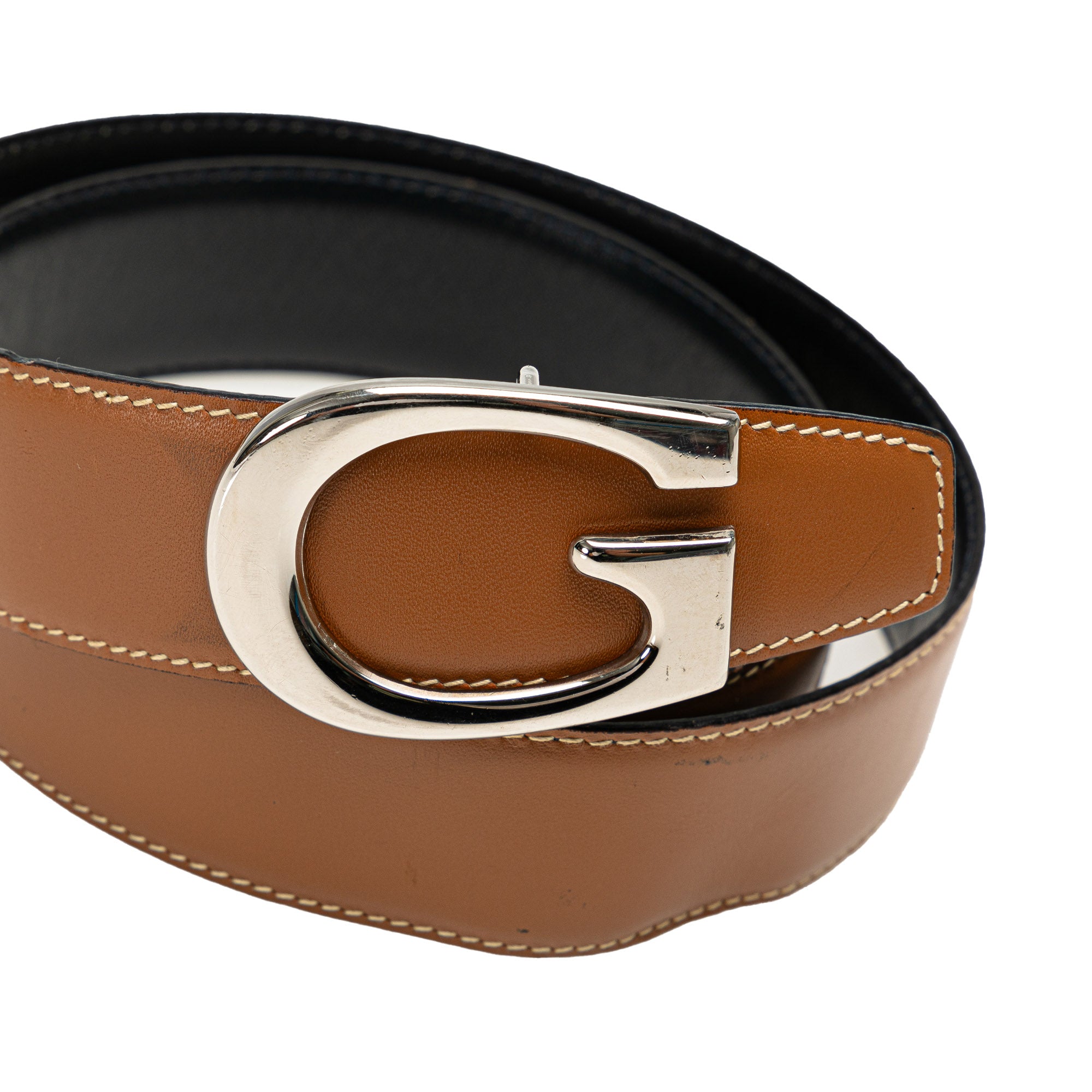 Gucci Pre-Owned G Buckle Leather Belt | Women | Brown