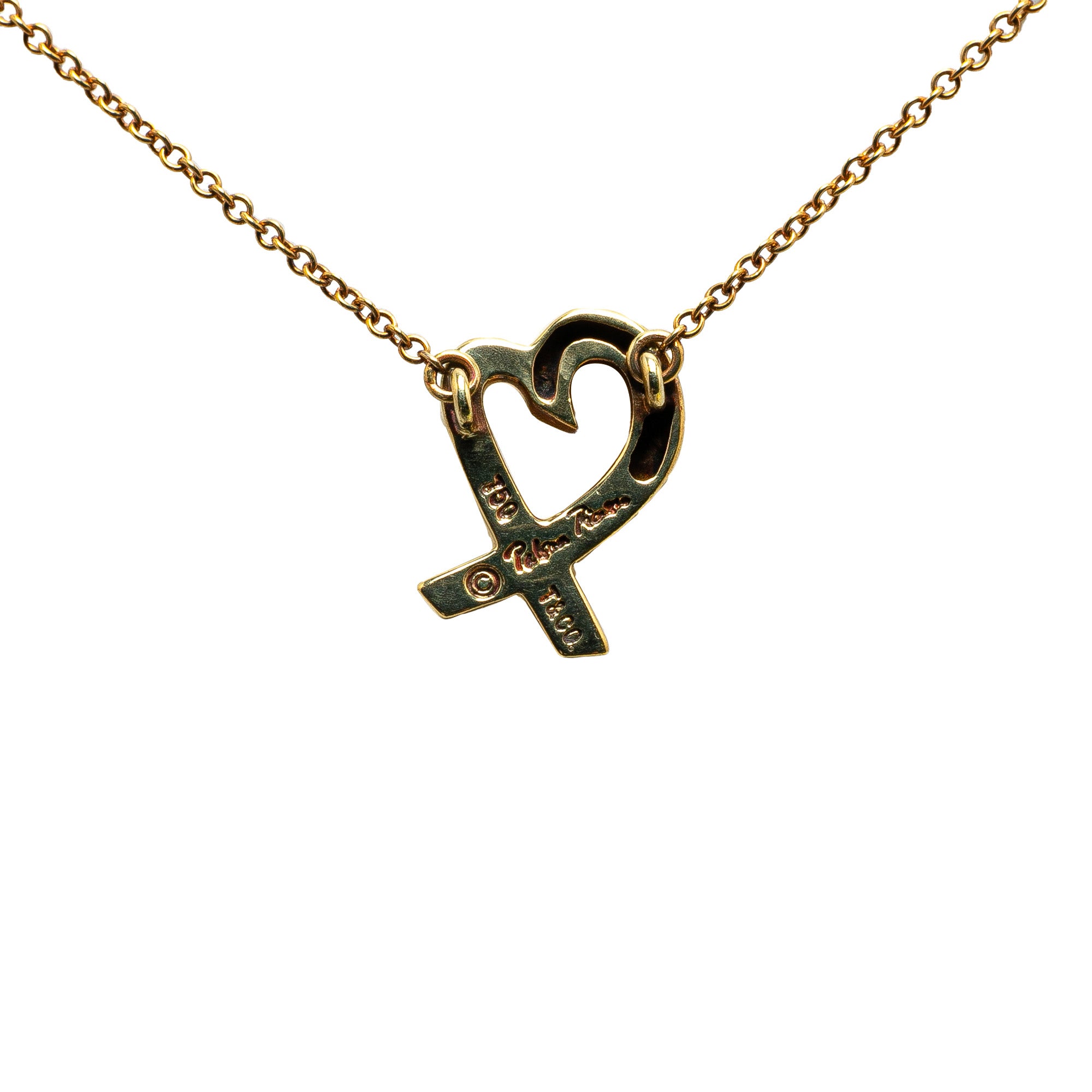 Tiffany & Co. Pre-Owned 18K Yellow Gold Loving Heart Pendant Necklace | Women | Gold