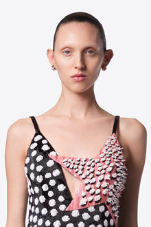 Clear Crystal Glass | Dome Stud Earrings | Gold