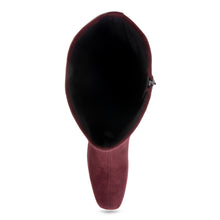 Micah Boot Mid Block Heel | Fig Stretch Faux Suede