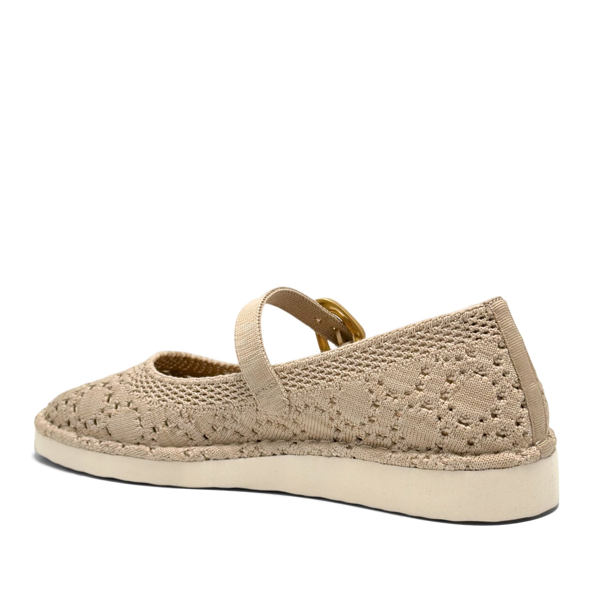 Tamika Casual Flat | Linen/Natural Lace