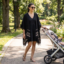 Women | Sail Kimono | Black / Taupe