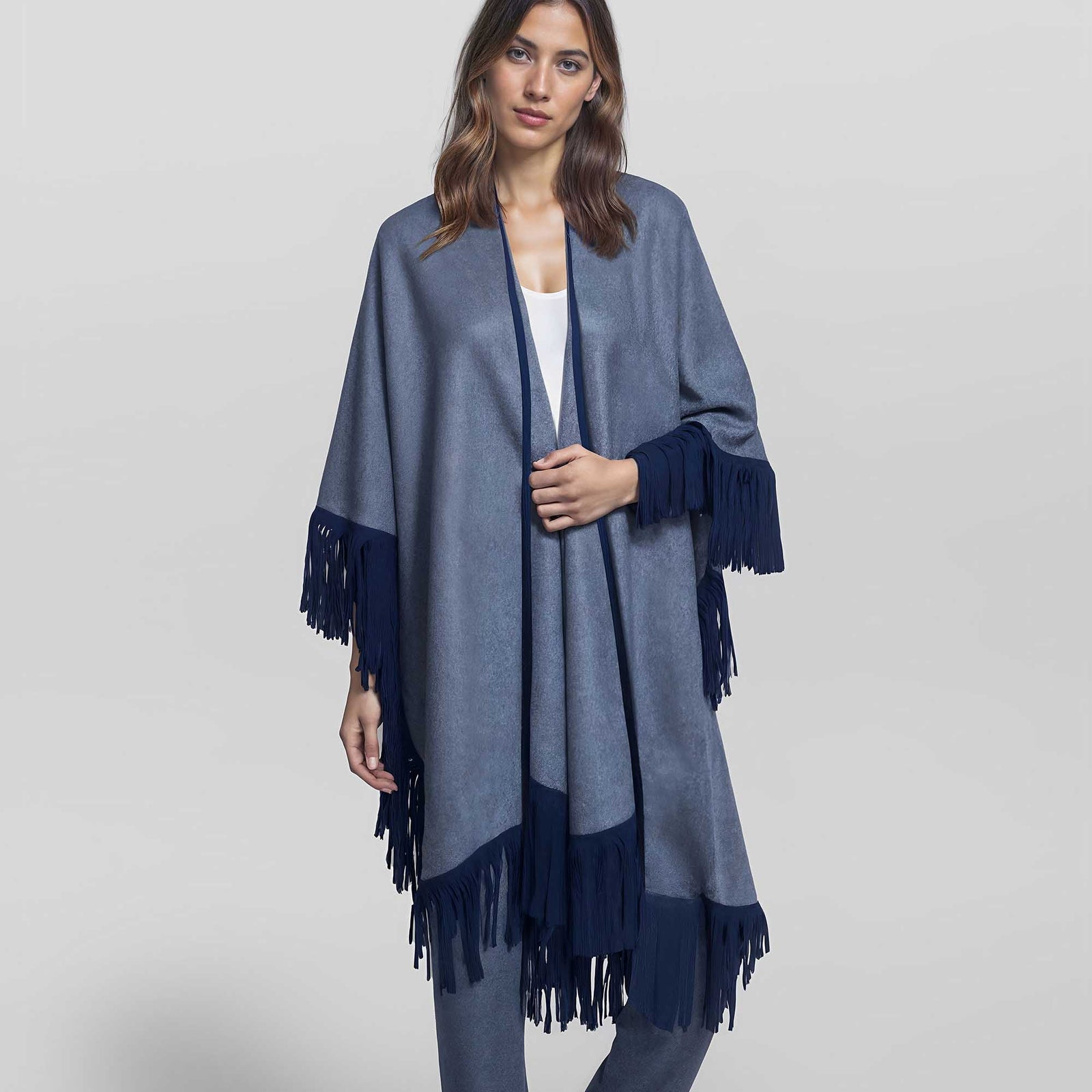 Santa Fe Cape | Denim Blue