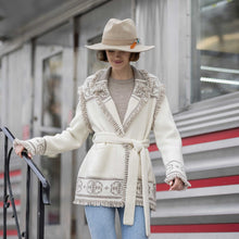 Women | Hacienda Cardigan | Ivory / Taupe