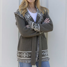 Hacienda Cardigan | Moss / Carbon