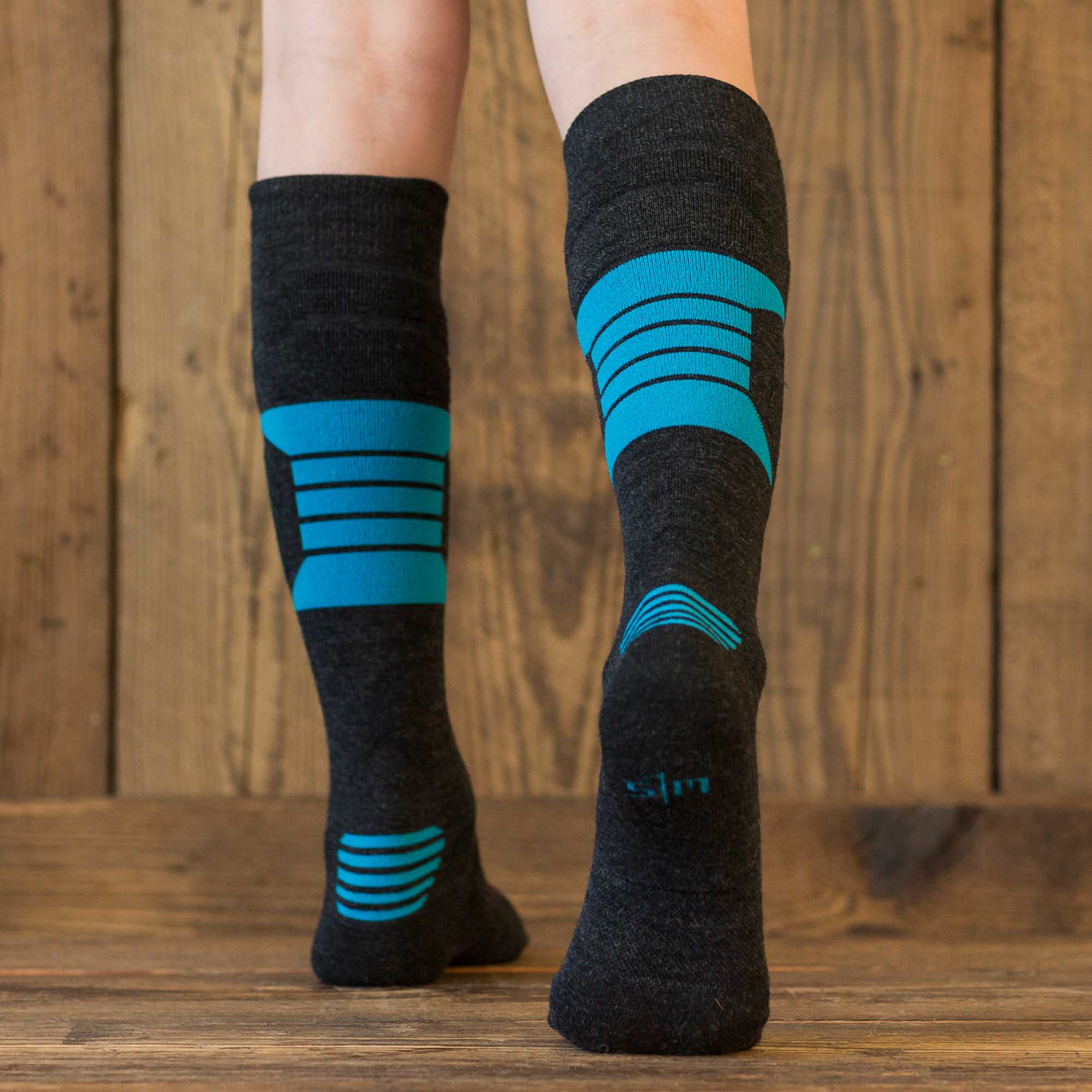 Olympus Sport Sock | Charcoal/Cyan