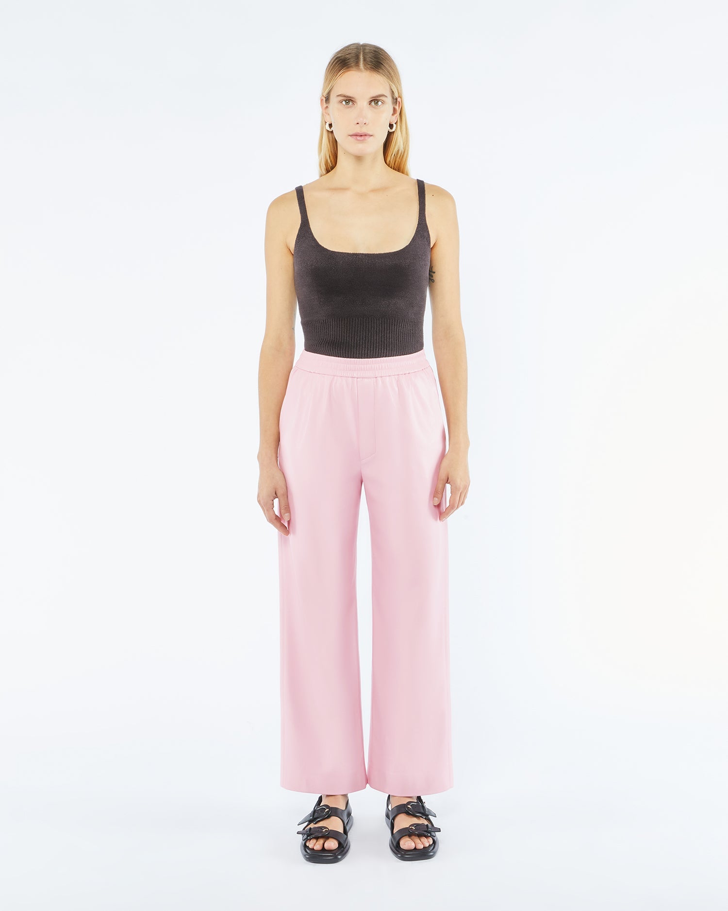 Womens | Lorca Saleokobor Alt-Leather Pants | Pink