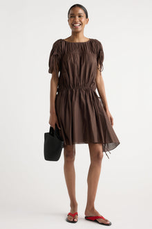 Isilda | Akemi Tie-Shoulder Organic Cotton Dress in Size Extra Small