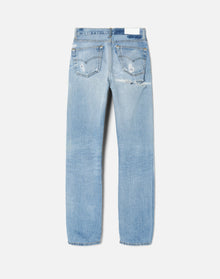 Womens | Upcycled Vintage | Levi's 70s Straight | One-of-a-Kind | Indigo Ass Rip