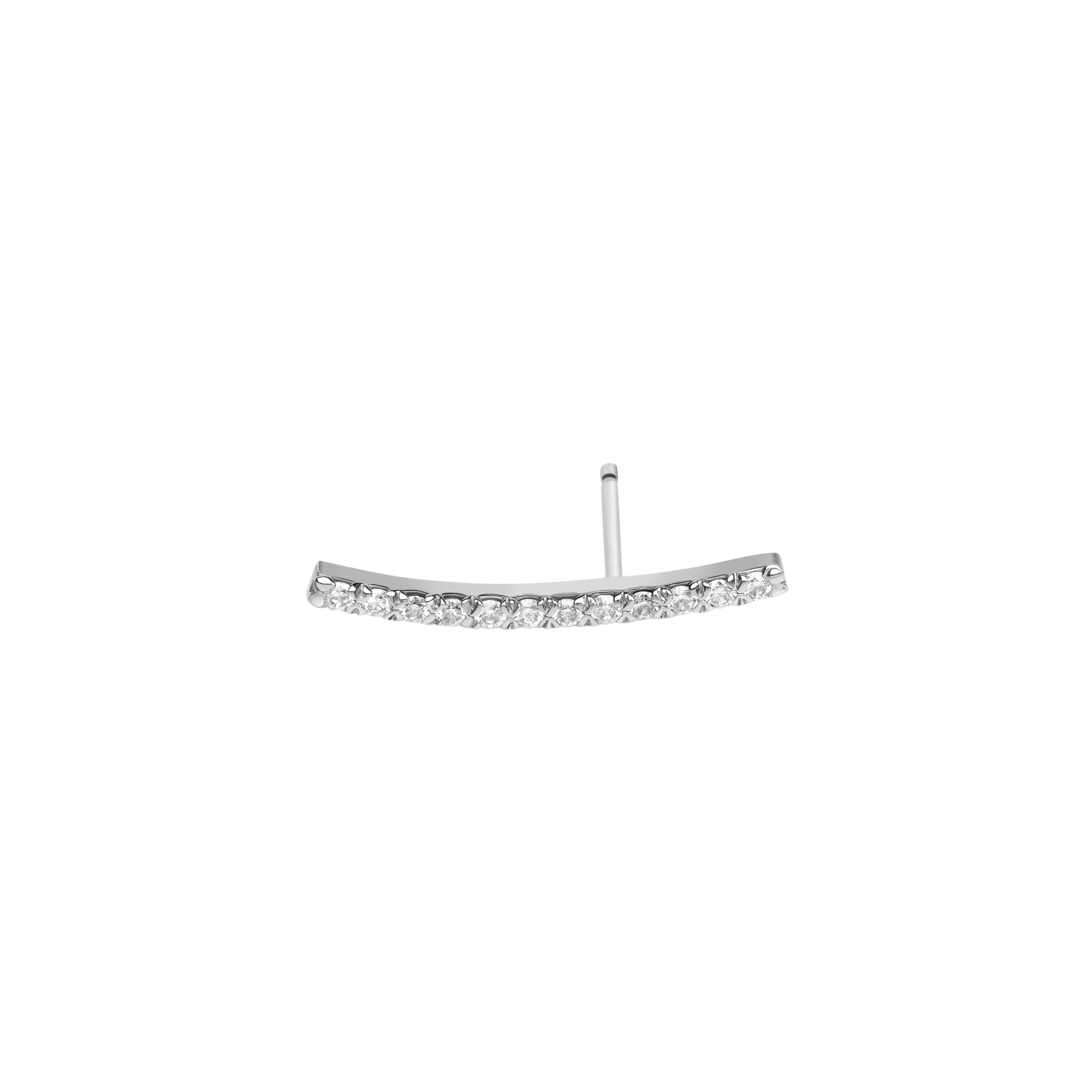 Archival Path Earring Vermeil White Gold Single Pair