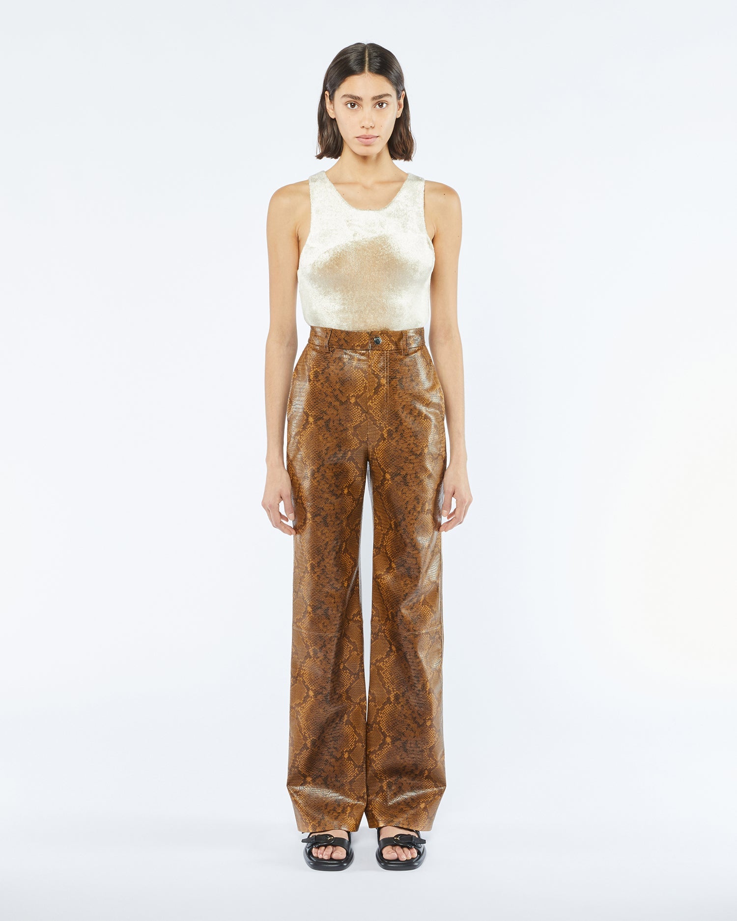 Womens | Philine Straight Leg Pants | Multi Faux Animal