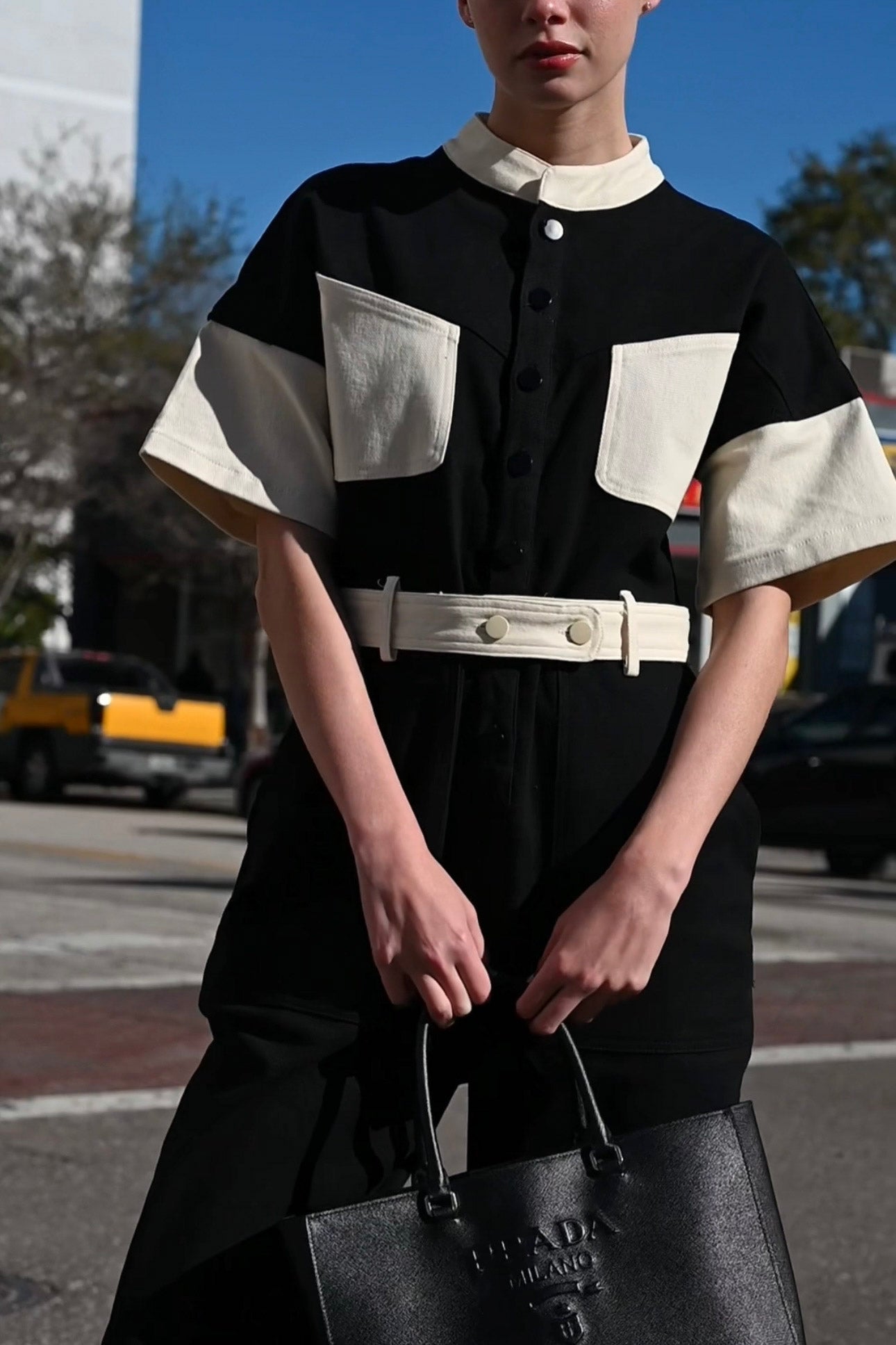 Arlo Jumpsuit | Black & White