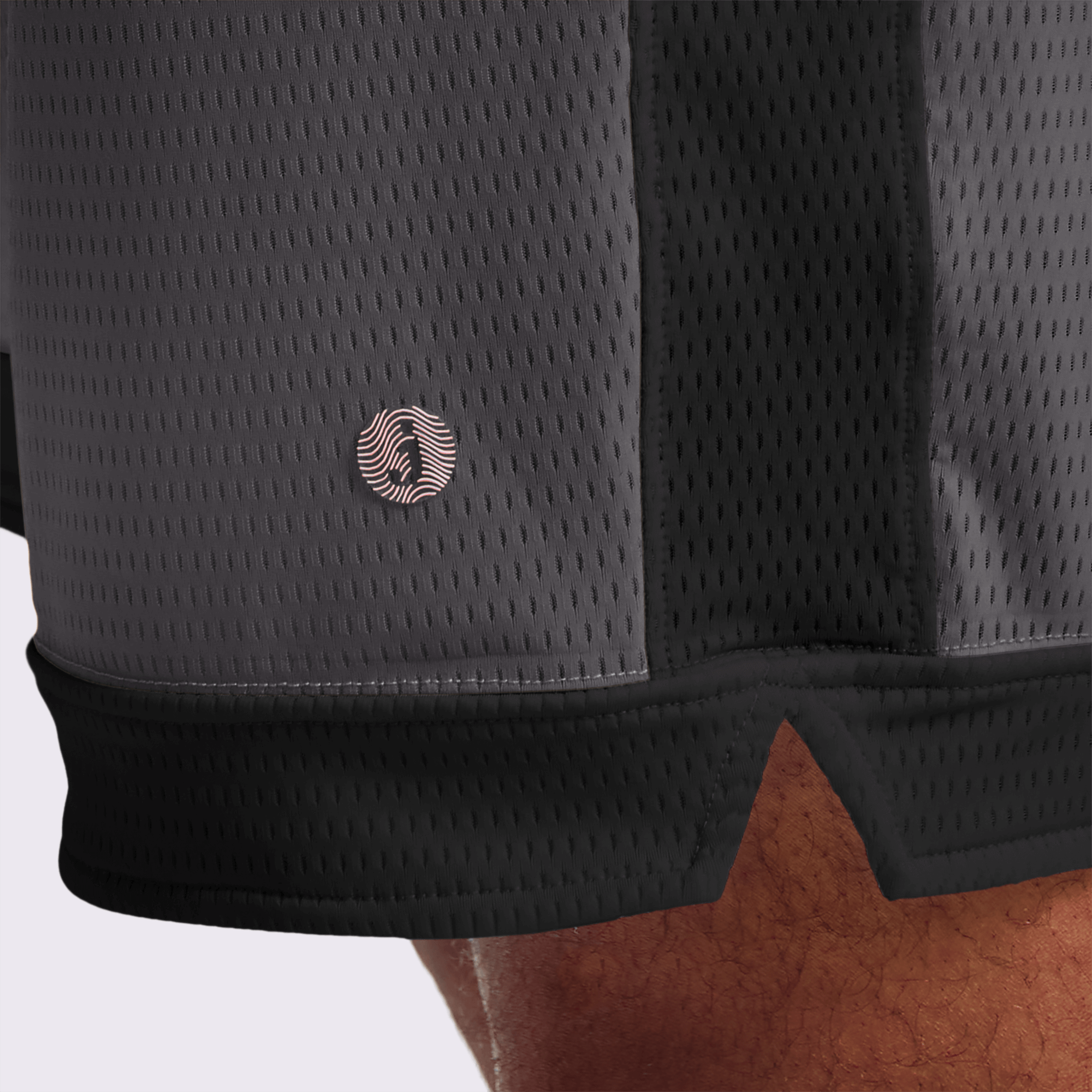 Breathable Mesh Lounge Shorts with Modal Lining | Gray/Black