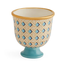 Basketweave Pedestal Bowl - front view