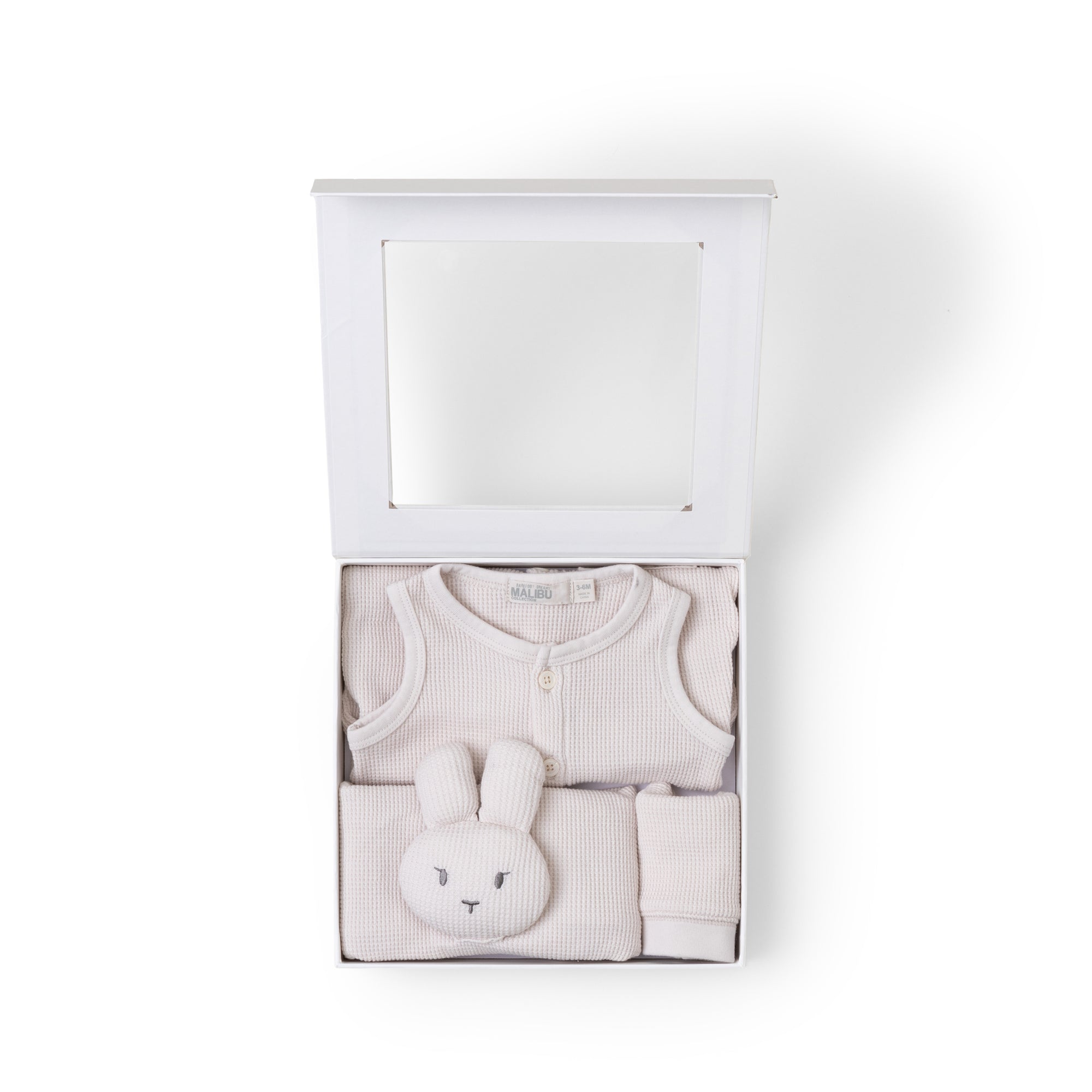 Malibu Collection Baby Waffle Onesie Set | Sand Dune